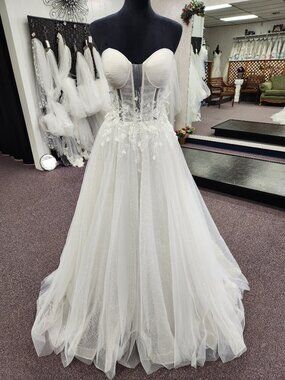 Private Label Bridal Gown Talyssa Ivory Size 12 Sparkle Tulle